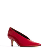 Phia 55-Pin Polished Soft Calfskin in Ruby Red