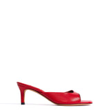 Mazy 55 Shiny Faux Leather in Ruby Red