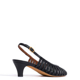 Carminho 40 Glossy Black Sheepskin with Mesh