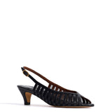 Carminho 40 Glossy Black Sheepskin with Mesh