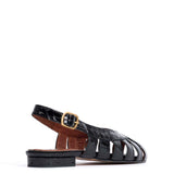 Sophie 20 Polished Black Crocodile Leather Wallet