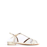 Therese 20 Sparkling Sheep Leather & White Sand Mesh