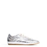 Metallic Silver Sneakerina with Crinkled Sheepskin