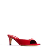 Mazy 55 Shiny Faux Leather in Ruby Red