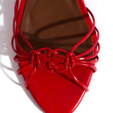 Scarlet Savannah 40 Hand-Crocheted Wrinkled Polished Goat Leather