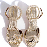 Curvey 50 Champagne Metal Sheep Skin with Wrinkles