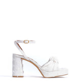 Aliza 85 Platform Denim White Distressed