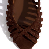 Carminho 40 Stiletto Suede Chocolate Heels