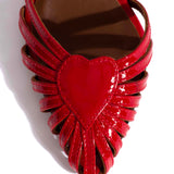 Keesha 55 Polished Soft Calfskin in Ruby Red