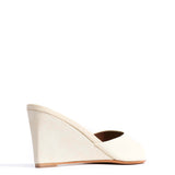 Gwen 75 Wedge Sandals in Blizgantis Leather and Suede - White Sand and Antique White