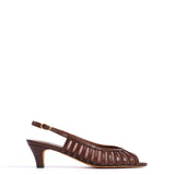 Carminho 40 Glossy Lambskin and Mesh Chocolate