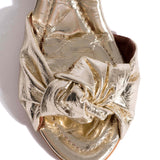 Curvey 50 Champagne Metal Sheep Skin with Wrinkles