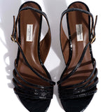 Naia 55 Polished Black Crocodile Leather