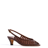 Carminho 40 Glossy Lambskin and Mesh Chocolate