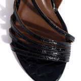 Naia 55 Polished Black Crocodile Leather