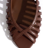 Carminho 40 Stiletto Glossy Chocolate Heels