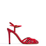 Keesha 100 Textured Polished Scarlet Goat Leather