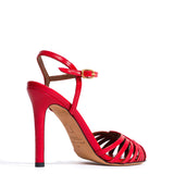 Keesha 100 Textured Polished Scarlet Goat Leather