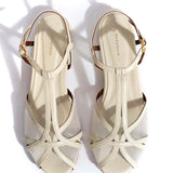 Therese 20 Sparkling Sheep Leather & White Sand Mesh