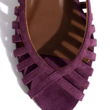 Carminho 40 Stiletto Nubuck Heels in Fig Violet