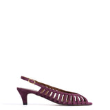 Carminho 40 Stiletto Nubuck Heels in Fig Violet