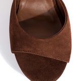 Jolie 85 Chocolate Nubuck Platform Heels