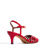 Keesha 55 Polished Soft Calfskin in Ruby Red