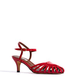 Keesha 55 Polished Soft Calfskin in Ruby Red