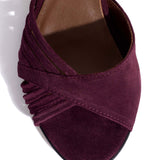 Hermine 50 Stiletto Nubuck Heels in Fig Violet