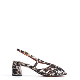 Briddie 50 Snow Leopard Print Satin