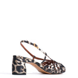 Briddie 50 Snow Leopard Print Satin
