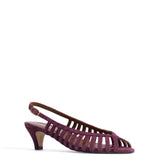 Carminho 40 Stiletto Nubuck Heels in Fig Violet