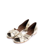 Sanni 20 Champagne Metal Goat with Cracks
