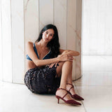 Schila Shimmering Sheep Slippers & Mesh Pomegranate