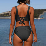 Elisabeta – Set de bikini cu talie înaltă care flatează