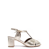 Therese 55 Cracked Metallic Goat Leather in Champagne