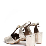 Therese 55 Cracked Metallic Goat Leather in Champagne