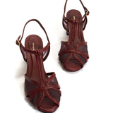 Therese 55 Sparkling Sheepskin and Mesh Garnet