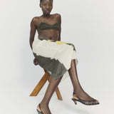 Carminho 40 Black Stiletto Polished Pleated Goat Leather