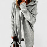Moonika | Comfortable Knit Hoodie Cardigan