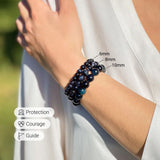 Bracelet "Ange Gardien" en Oeil de Faucon - larbredeschakras.com