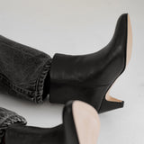 Hilly 50 Stiletto Black Soft Suede