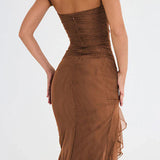 Ana-Maria – Rochie midi cu volane