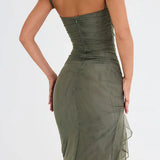 Ana-Maria – Rochie midi cu volane