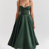 Raluca – Rochie midi din tul cu fustă amplă