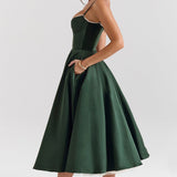 Raluca – Rochie midi din tul cu fustă amplă