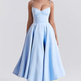 Raluca – Rochie midi din tul cu fustă amplă