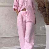 Fara | Set din Bumbac și In Luxe – Cămașă și Pantaloni
