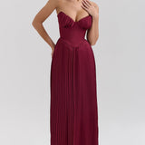 Isabela – Rochie maxi cu drapaj delicat