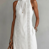 Luminița – Rochie halter ornamentală